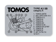 Typ Aufkleber Rahmen Tomos A3 5B