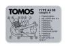 Tomos Type frame sticker A3 5B Tomos Type frame sticker A3 5B