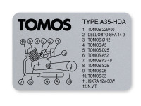 Type frame sticker Tomos A35 HDA 25 km/h