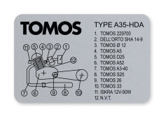Type frame sticker Tomos A35 HDA 25 km/h snorfiets