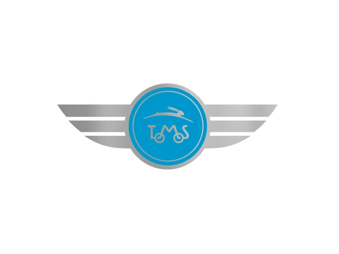 Sticker Tomos logo "Wings" chroomfolie 90x35mm