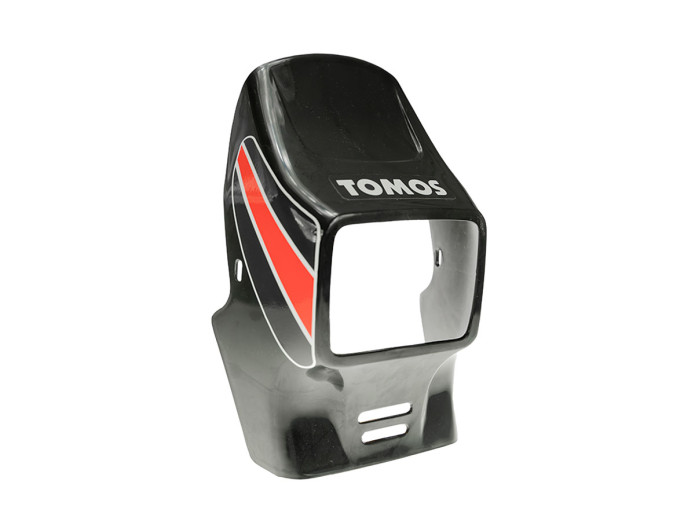 Sticker Tomos headlight cover spoiler big red / black