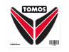 Sticker Tomos headlight cover spoiler big red / black thumb extra