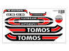 Sticker Tomos A3 MS Automatic rood / zwart / wit + gratis sticker thumb extra
