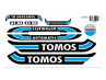 Sticker Tomos A3 MS Automatic Cyan blue + free sticker