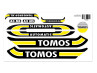 Sticker Tomos A3 MS Automatic geel + gratis sticker thumb extra