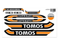 Sticker Tomos A3 MS Automatic orange + free sticker