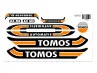 Sticker Tomos A3 MS Automatic orange + free sticker thumb extra
