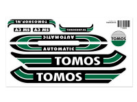 Sticker Tomos A3 MS Automatic donker groen + gratis sticker