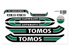 Aufkleber Tomos A3 MS Automatic Dunkel Grün + gratis Aufkleber