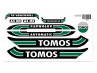 Sticker Tomos A3 MS Automatic dark green + free sticker thumb extra