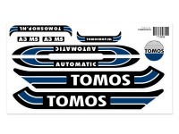 Sticker Tomos A3 MS Automatic donker blauw + gratis sticker