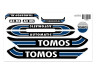 Sticker Tomos A3 MS Automatic dark blue + free sticker thumb extra