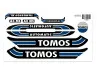 Sticker Tomos A3 MS Automatic donker blauw + gratis sticker thumb extra