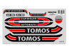 Sticker Tomos A3 MS Automatic red / black Reflective Edition