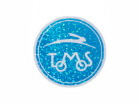 Transfer sticker Tomos logo round 55mm 80's retro Glitter