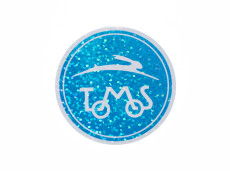 Transfer sticker Tomos logo round 55mm 80's retro Glitter