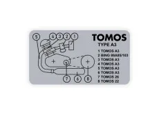 Type frame sticker Tomos A3