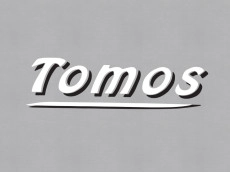 Tomos-Aufkleber weiß