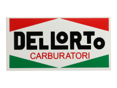 Sticker Dellorto Carburatori groot 63x122mm universeel