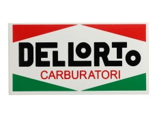 Sticker Dellorto Carburatori groot 63x122mm universeel