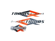 Aufkleber Tomos Quadro E-start 3-Teilig Original