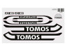 Sticker Tomos A3 MS Automatic zwart / wit transparant set (eigen frame kleur) Sticker Tomos A3 MS Automatic zwart / wit transparant set (eigen frame kleur)