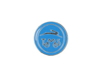 Badge / Emblem Tomos logo Blau 38mm RealMetal