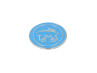 Tomos metalen embleem 38mm blauw met 3M tape