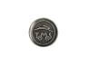 Tomos metalen embleem 38mm zilver met 3M tape