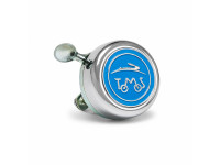 Bel Widek chroom met Tomos metalen embleem blauw
