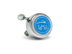 Bel Widek chroom met Tomos metalen embleem blauw Bel Widek chroom met Tomos metalen embleem blauw
