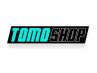 Tomoshop logo sticker 30 cm white vinyl Tomoshop logo sticker 30 cm printed on white vinyl
