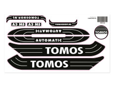 Sticker Tomos A3 MS Automatic wit / zwart set