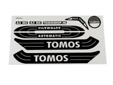 Sticker Tomos A3 MS Automatic white / black set 