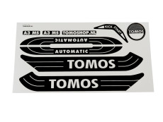 Sticker Tomos A3 MS Automatic wit / zwart set 