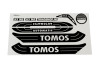 Sticker Tomos A3 MS Automatic wit / zwart set + gratis sticker thumb extra