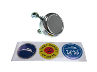 Bell with stickerset Widek chrome 