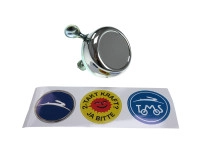 Bell with stickerset Widek chrome 