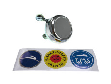Bel met stickerset Widek chroom 