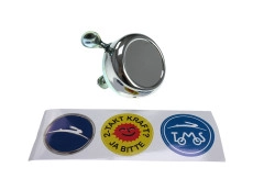 Bel met stickerset Widek chroom 