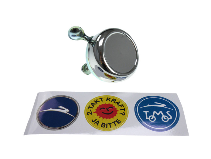 Bel met stickerset Widek chroom 