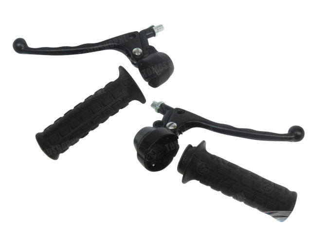 Handle set left right throttle lever replica Lusito black main