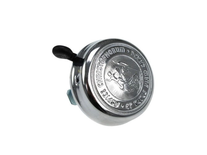 Bell "St. Christophorus" embossed 60 mm chrome plated main