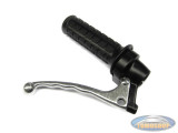 Handle set right throttle lever black without brake light A-quality