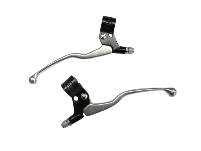 Motorrem Koppelingshendel 1 Paar Aluminium Motorfiets Rem en Koppelingshendel Motor Koppeling Hevel Remgreep Hevels Dubbele Schijf (zwart) Pedalen/Stijgbeugels & Toebehoren