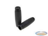 Handle grips ribbed black 24mm / 22mm