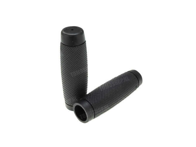 Handvatset geribbeld zwart 24mm / 22mm main