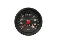 Speedometer kilometer 60mm 100 km/h universal black with light connection