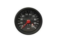 Speedometer kilometer 60mm 100 km/h universal black with light connection